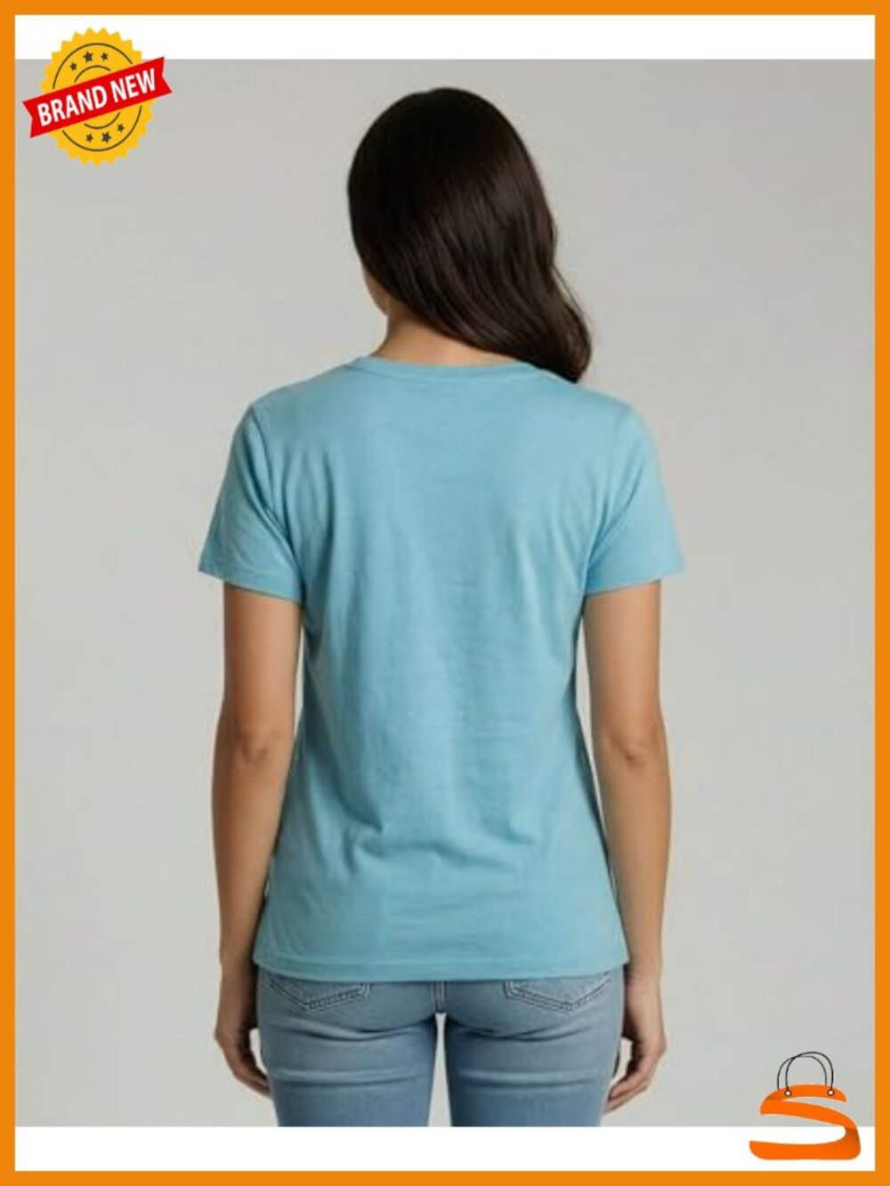 Women's Cotton Short Sleeve T-Shirt 4 Pack Scoop Neck Tee Tops - Picture 2 of 6
